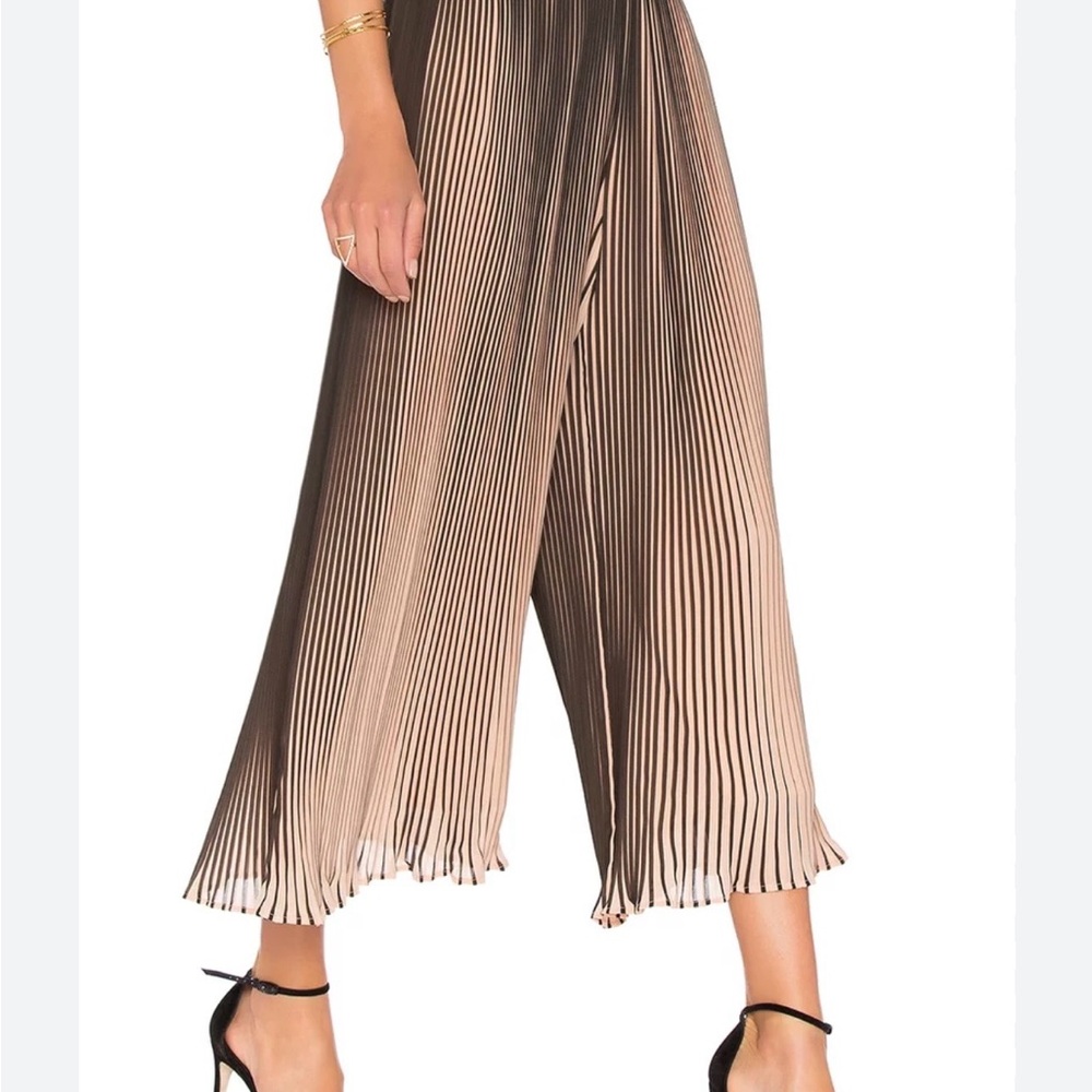 Kendall & Kylie Pleated Tan Wide Leg Pants